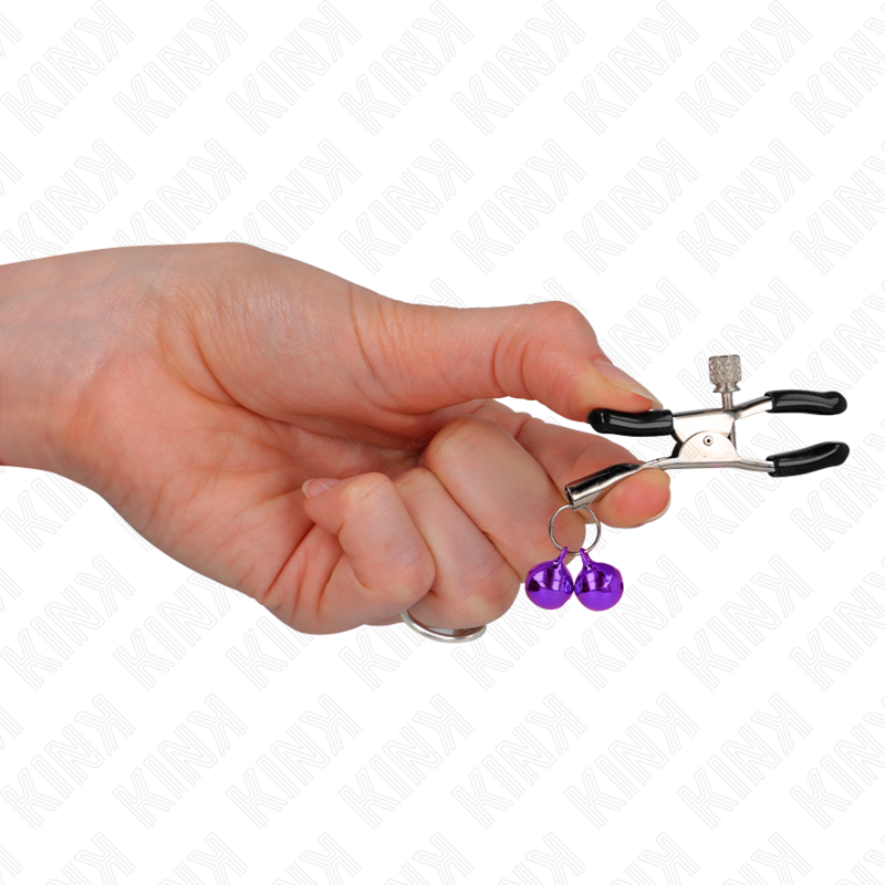 KINK - PINÇA DE MAMILO DUPLA BELL ROXA 6 CM