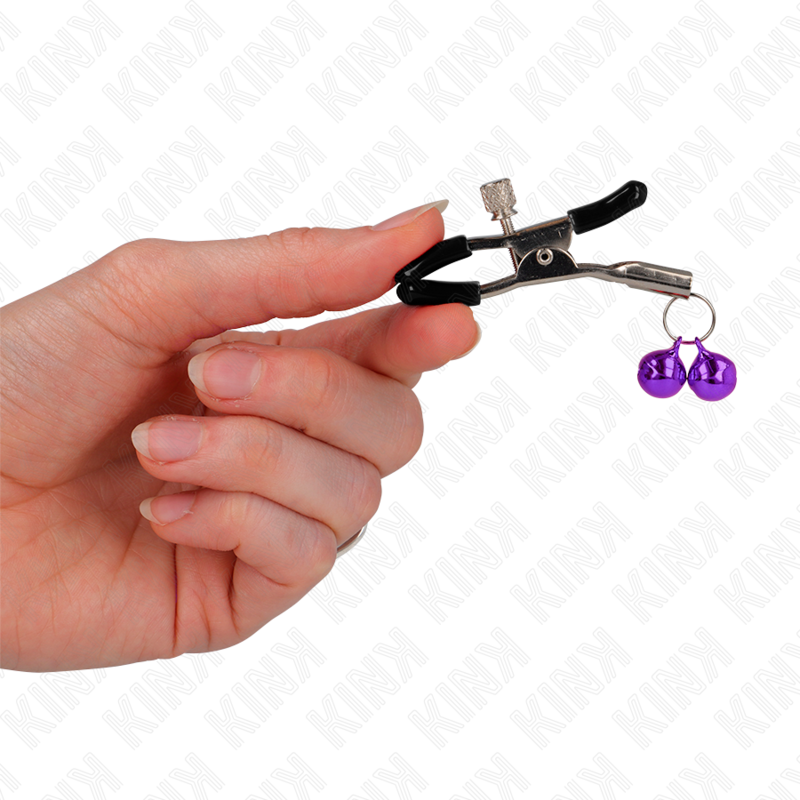 KINK - PINÇA DE MAMILO DUPLA BELL ROXA 6 CM