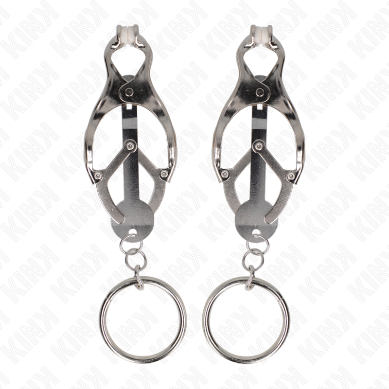 KINK - O-RING JAPANESE CLOVER NIPPLE CLAMPS SILVER