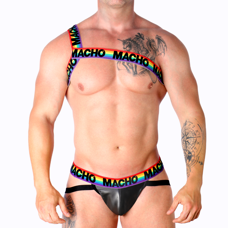 MACHO - ROMAN HARNESS WHITE S/M