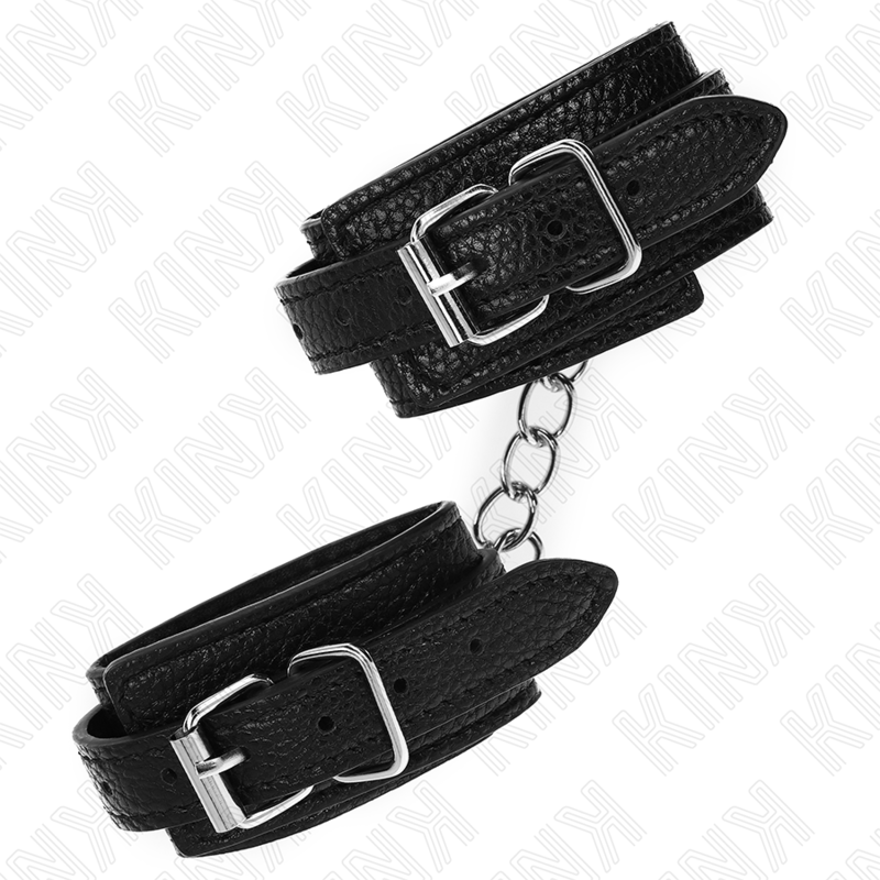 KINK - SNAKE PATTERN WRIST RESTRAINTS BLACK ADJUSTABLE 20-28 CM X 5.4 CM