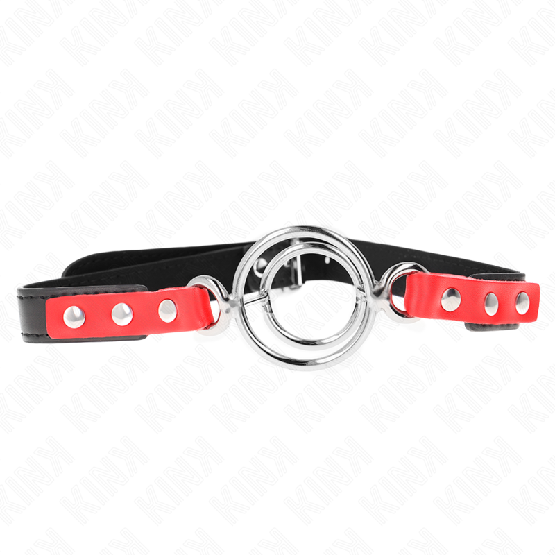 KINK - GAG WITH MULTIPLE O-RINGS 4 / 4.8 CM RED 38 X 56 CM