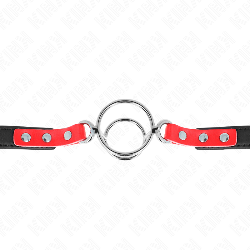 KINK - GAG WITH MULTIPLE O-RINGS 4 / 4.8 CM RED 38 X 56 CM