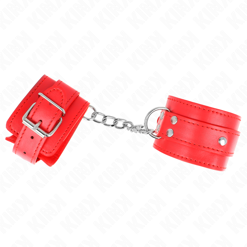 KINK - 3 D-RING WRIST RESTRAINTS ADJUSTABLE RED 17.5-25 CM X 6 CM