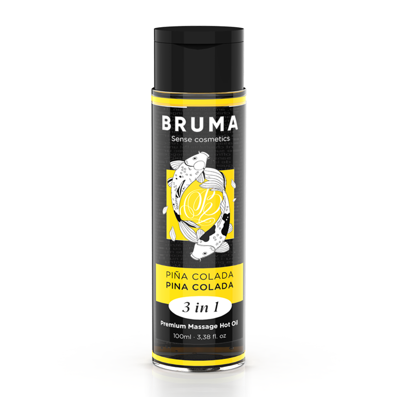 BRUMA - ÓLEO DE MASSAGEM PREMIUM EFEITO CALOR SABOR PINA COLADA 3 EM 1 - 100 ML