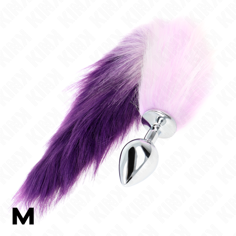 KINK - ANAL PLUG SIZE M 8 X 3.5 CM WITH SYNTHETIC TAIL 40 CM PURPLE