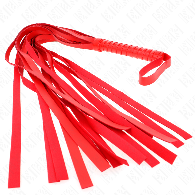 KINK - RED SHORT HANDLE LONG TAIL WHIP 70 CM