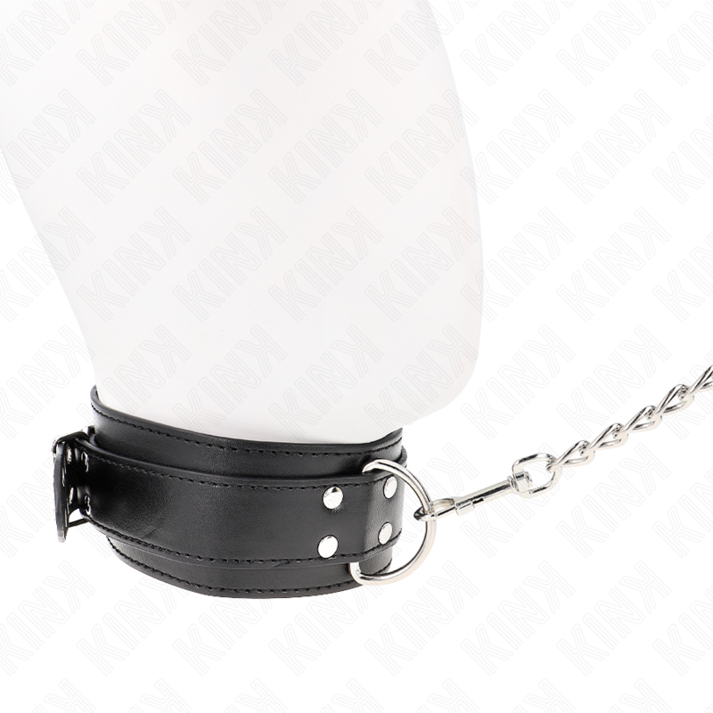 KINK - NECKLACE WITH STRAP 65 CM SILVER BUCKLES ADJUSTABLE 33-46 CM X 5.5 CM