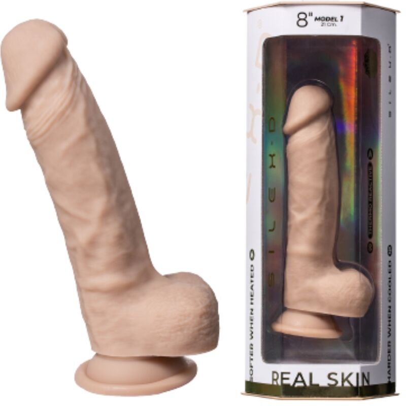 SILEXD - REAL SKIN SUPER REALISTIC PENIS THERMO REACTIVE 21 CM PREMIUM SILEXPAN FLESH