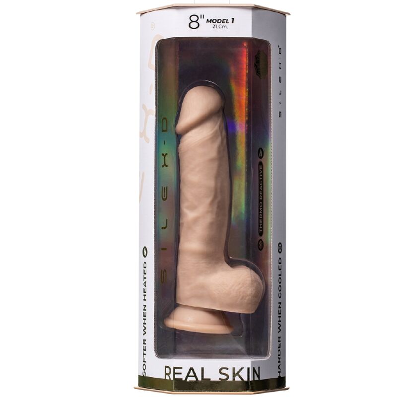 SILEXD - REAL SKIN SUPER REALISTIC PENIS THERMO REACTIVE 21 CM PREMIUM SILEXPAN FLESH