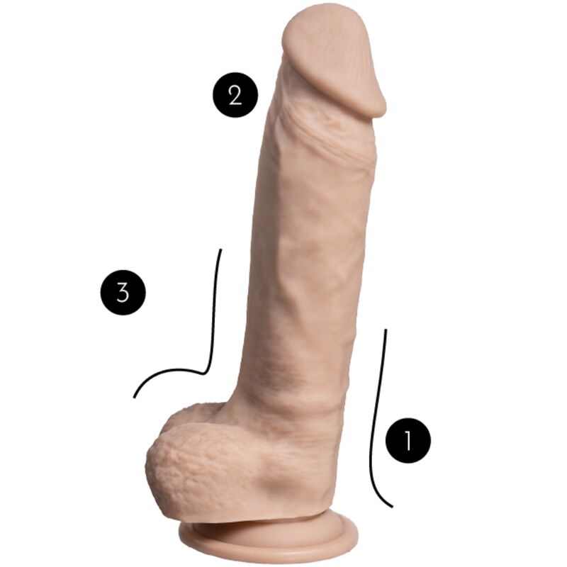 SILEXD - REAL SKIN SUPER REALISTIC PENIS THERMO REACTIVE 23 CM PREMIUM SILEXPAN FLESH