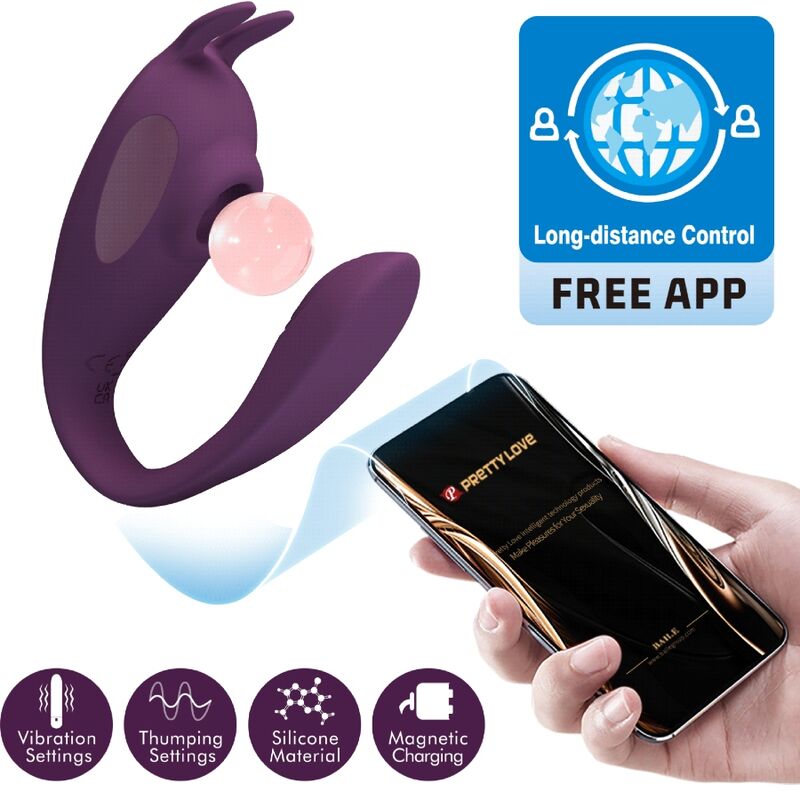 PRETTY LOVE - SHEY STIMULATOR & VIBRATOR FREE APP LONG DISTANCE PURPLE