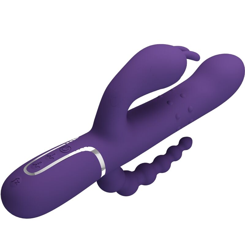 PRETTY LOVE - CAMMY TRIPLE VIBRATOR MULTIFUNCTION 4 IN 1 PURPLE