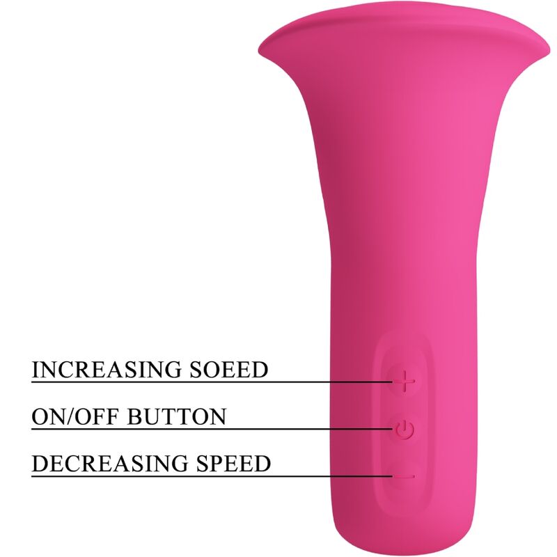 PRETTY LOVE - CLYDE ORAL VIBRATOR VIBRATING TONGUE 12 VIBRATIONS PINK