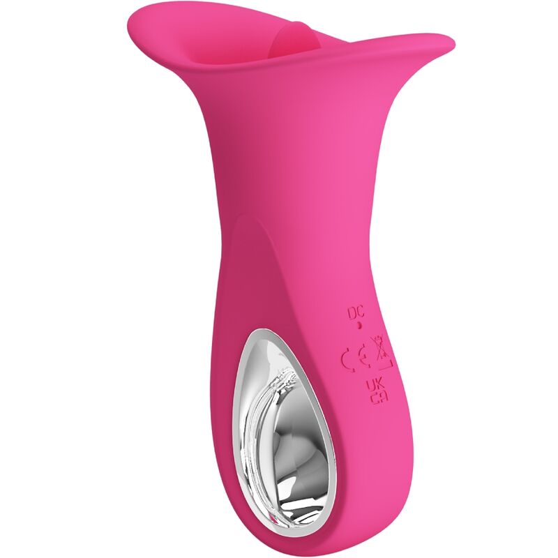 PRETTY LOVE - CLYDE ORAL VIBRATOR VIBRATING TONGUE 12 VIBRATIONS PINK