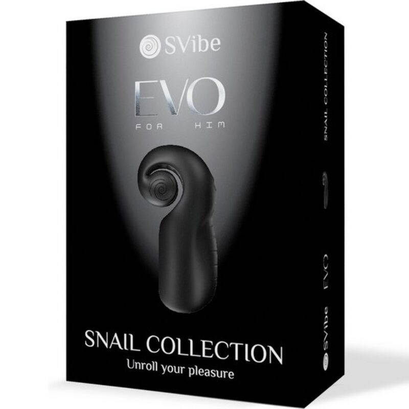 SNAIL VIBE - EVO FOR HIM MALE MASTURBATOR SLIDE N'ROLL BLACK