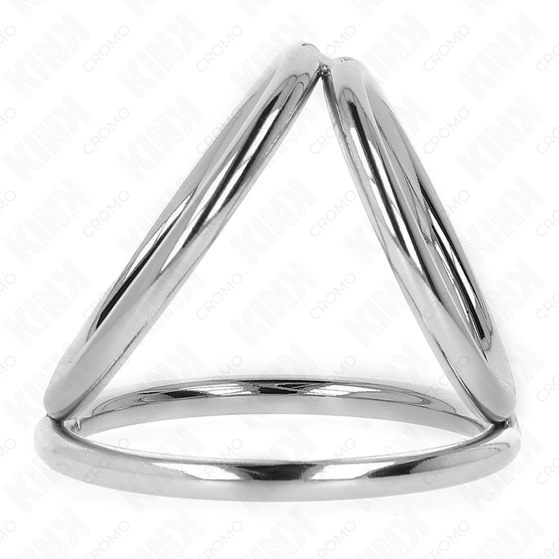 KINK - TRIPLE CHROME METAL PENIS RING 3.2 CM TO 4.5 CM