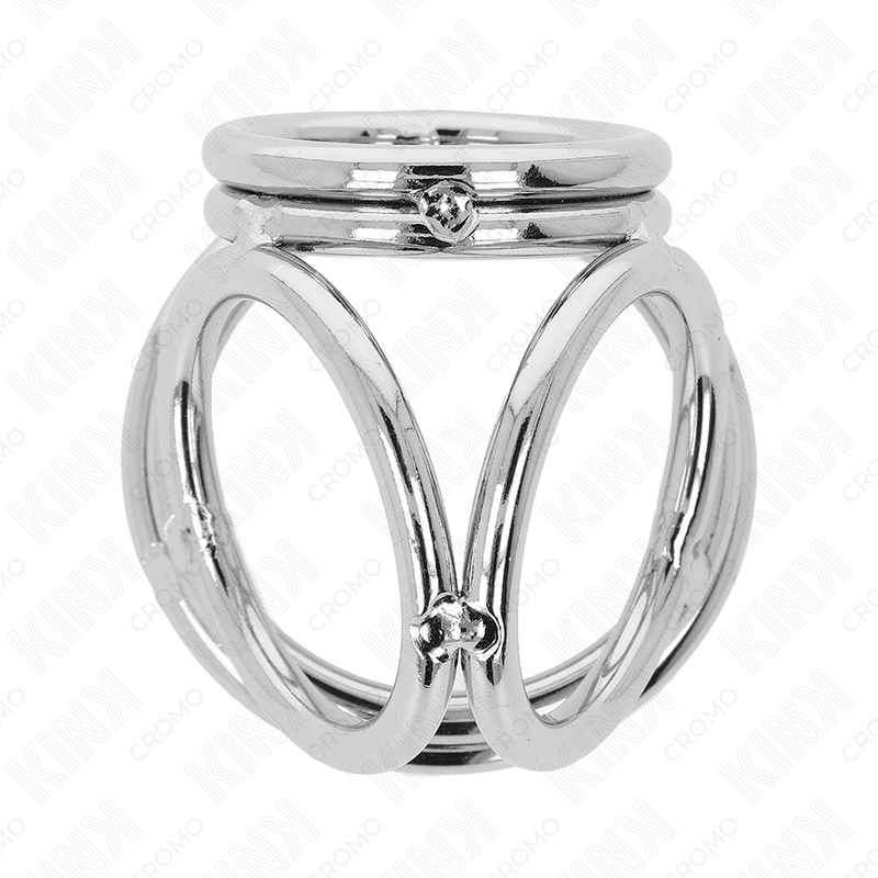 KINK - TRIPLE CHROME METAL PENIS RING 3.8 CM TO 5 CM MODEL 1