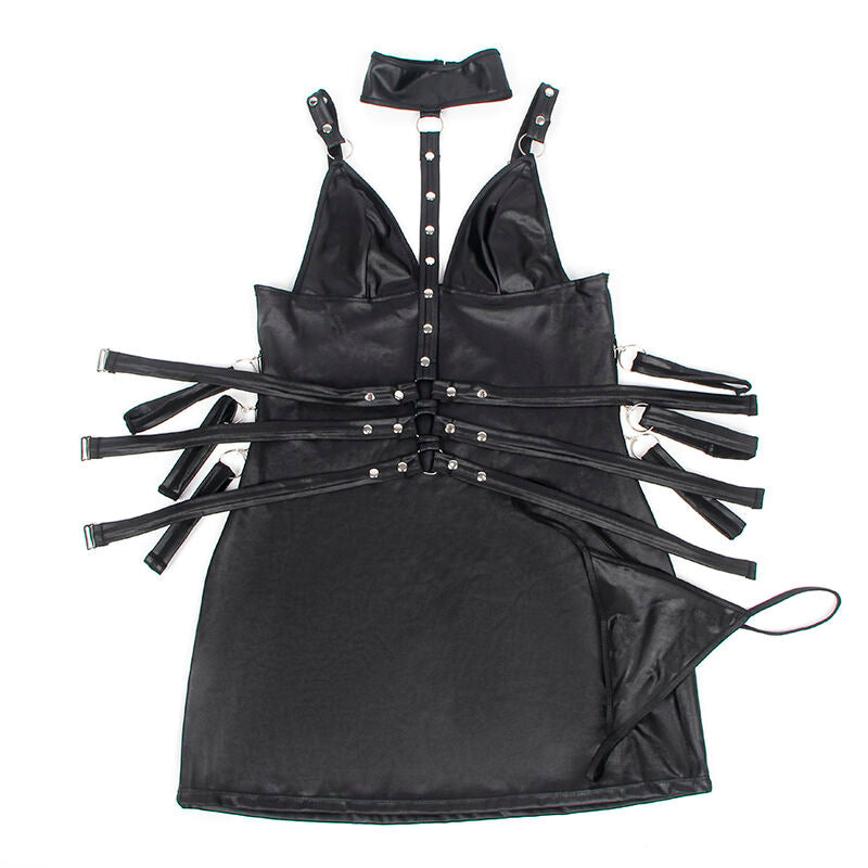 SUBBLIME - 954413 LEATHER BONDAGE BODY BLACK L/XL