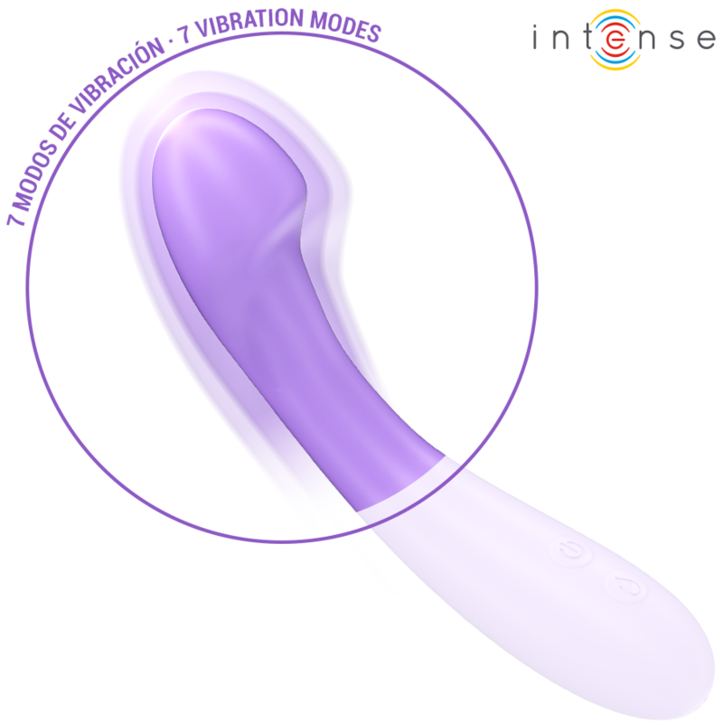 INTENSE - BECKY VIBRATOR 19 CM HEATABLE 7 VIBRATIONS PURPLE