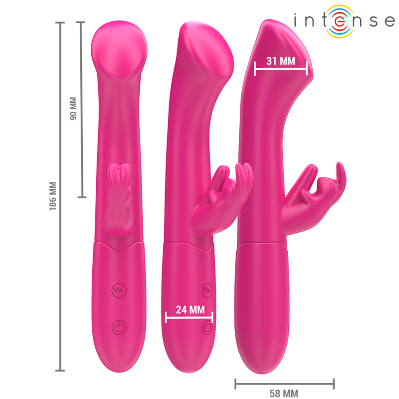 INTENSE - JULIETA RABBIT VIBRATOR 18.6 CM 10 VIBRATIONS PINK