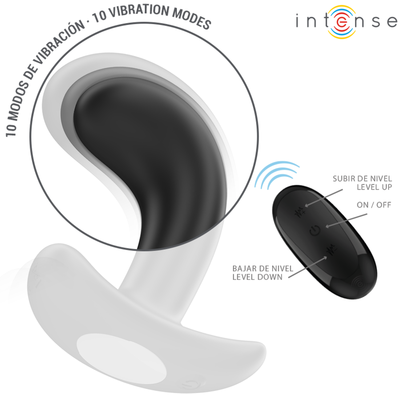 INTENSE - CHANDLER ANAL PLUG 10 VIBRATIONS BLACK REMOTE CONTROL