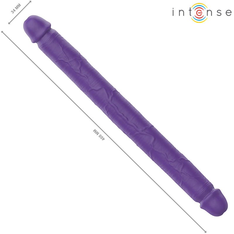 INTENSE - GUNTER DILDO DOUBLE VIBRATOR 40 CM PURPLE REMOTE CONTROL