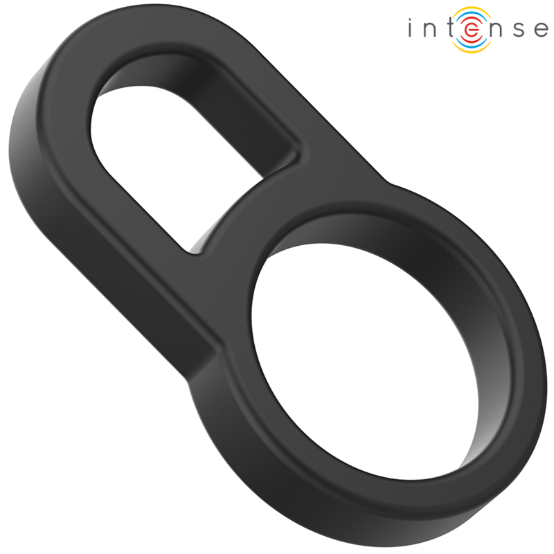 INTENSE - BOBBY DOUBLE SILICONE PENIS RING BLACK