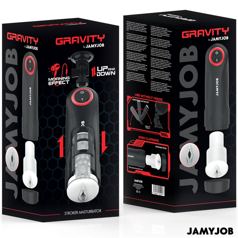 JAMYJOB - GRAVITY AUTOMATIC VAGINA MASTURBATOR 5 THRUSTING MODES AND SOUND EFFECT