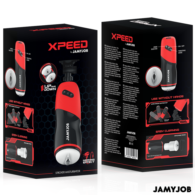 JAMYJOB - XPEED AUTOMATIC VAGINA MASTURBATOR 5 THRUSTING MODES AND SOUND EFFECT