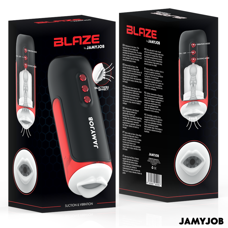 JAMYJOB - BLAZE AUTOMATIC MOUTH MASTURBATOR 5 SUCTION AND VIBRATION MODES