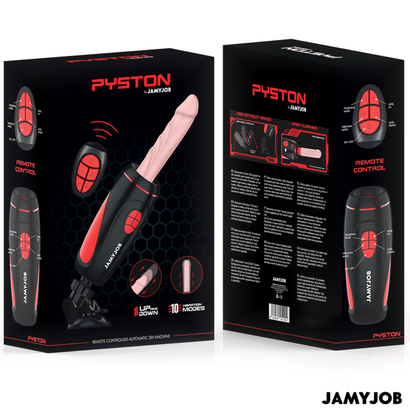 JAMYJOB - PYSTON BASE AUTOMATIC MASTURBATOR WITH REMOTE CONTROL DILDO