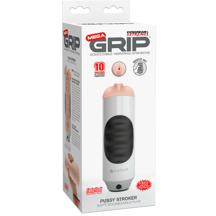 EXTREME TOYZ - PIPEDREAM MEGA GRIP VAGINA MASTURBADOR VIBRADOR