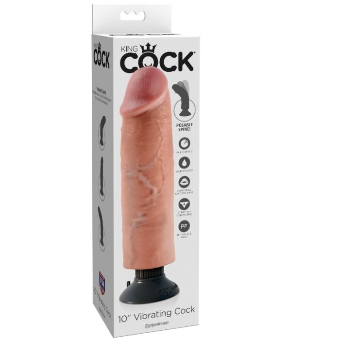KING COCK - DILDO VIBRANTE 25,5 CM NATURAL