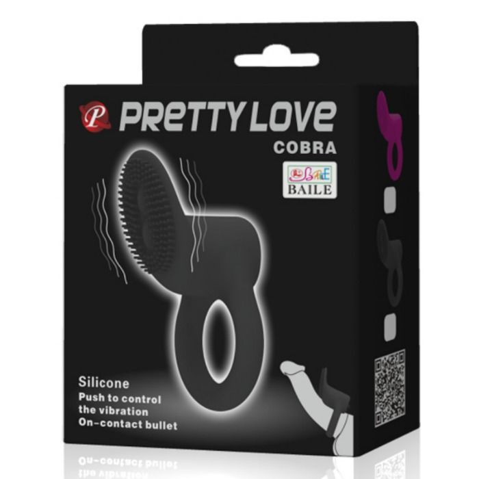 PRETTY LOVE - COBRA ANEL VIBRADOR PRETO