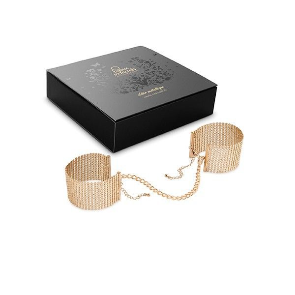 BIJOUX - DÉSIR MÉTALLIQUE GOLDEN METAL MESH HANDCUFFS