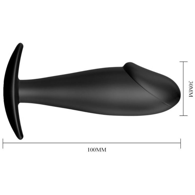 PRETTY LOVE - ANAL PLUG SILICONE PENIS FORM BLACK