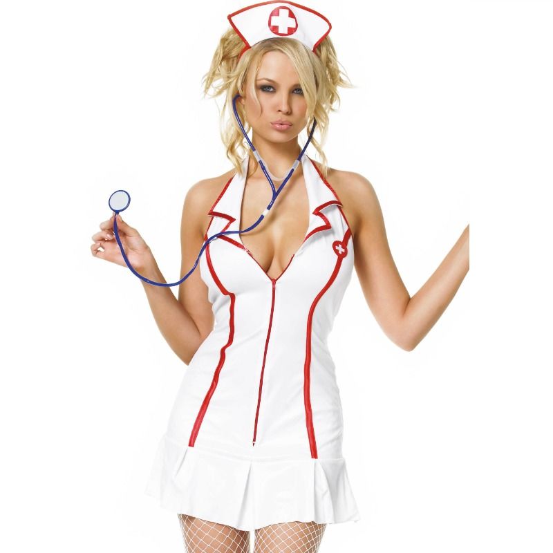 LEG AVENUE - COSTUMES - HEAD NURSE DRESS 3 PIECES SET SIZE S/M