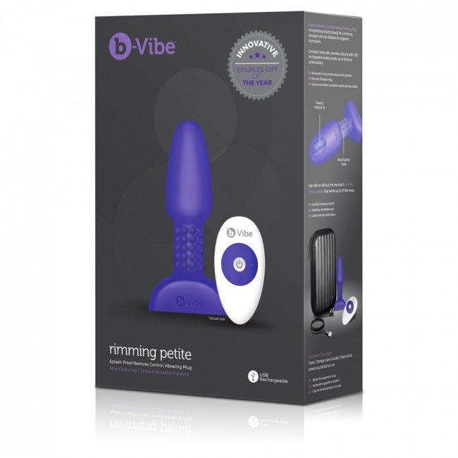 B-VIBE - RIMMING CONTROLE REMOTO PLUG ANAL PETITE LILAC