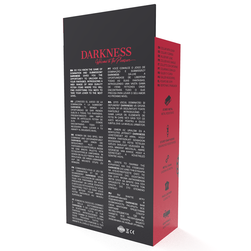 DARKNESS - COLAR PRETO COM CORRENTE