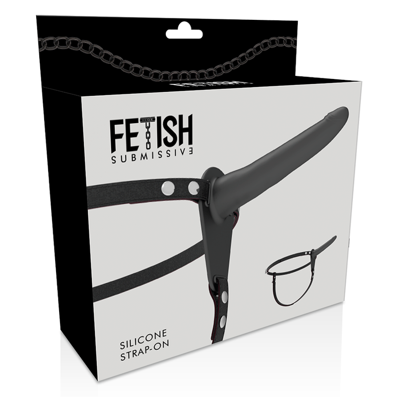 FETISH SUBMISSIVE HARNESS - SILICONE PRETO 15 CM