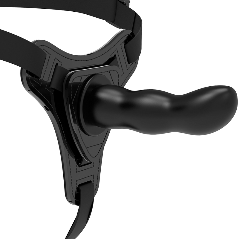 FETISH SUBMISSIVE HARNESS - SILICONE PRETO G-SPOT 16 CM