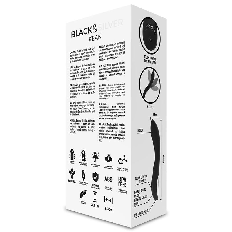 BLACK&SILVER - KEAN VIBRATOR TOUCH CONTROL