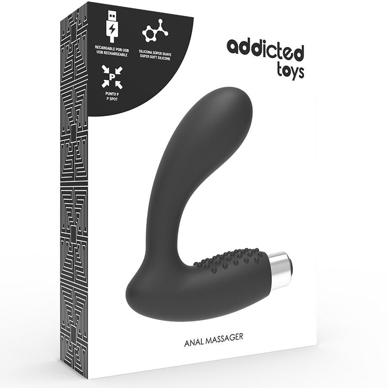 ADDICTED TOYS - PROSTATIC VIBRATOR RECHARGEABLE MODEL 5 - BLACK