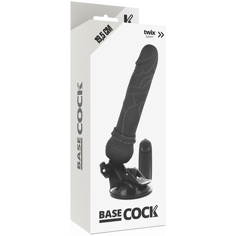 BASECOCK - REALISTIC VIBRATOR REMOTE CONTROL FLESH 19.5 CM -O- 4 CM