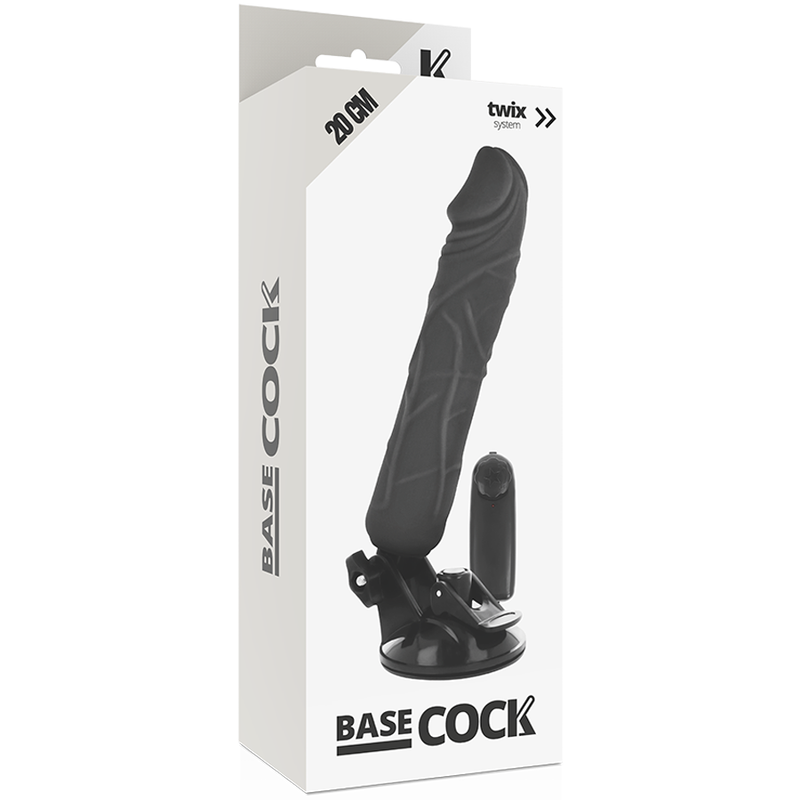 BASECOCK - REALISTIC VIBRATOR REMOTE CONTROL FLESH 20 CM -O- 4 CM