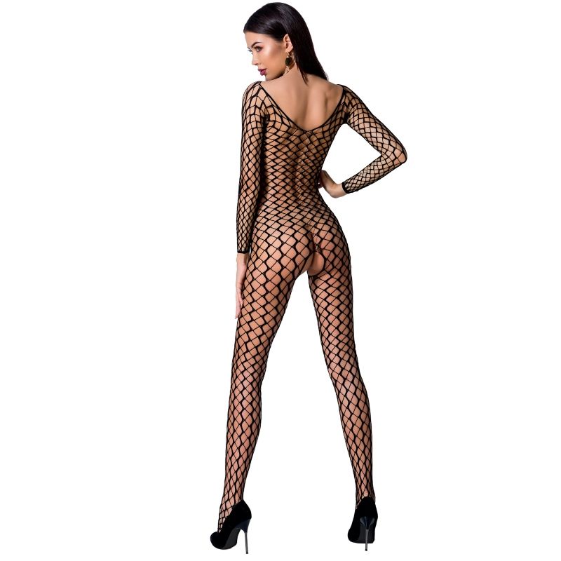 PASSION - WOMAN BS068 BODYSTOCKING BLACK ONE SIZE