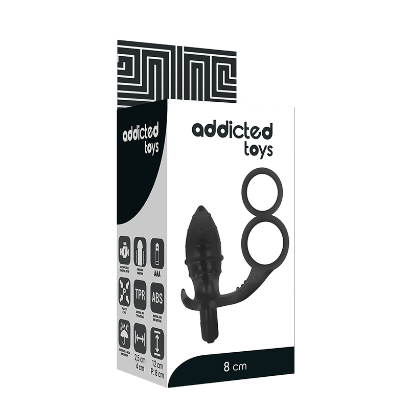 ADDICTED TOYS - ANAL PLUG WITH DOUBLE BLACK RING