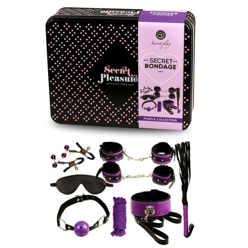 SECRETPLAY - BDSM SET 8PCS PURBLE / BLACK.