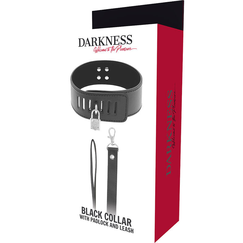 DARKNESS - BDSM COLLAR WITH BLACK LOCK